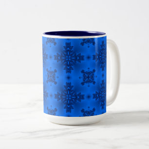 Artdeco-Blume im Retro-Stil Zweifarbige Tasse