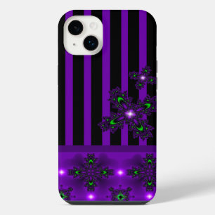 Artdeco-Blumen im Retro-Stil iPhone 14 Plus Hülle