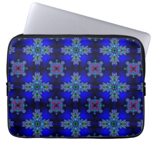 Artdeco Blumen im Retro-Stil Laptopschutzhülle