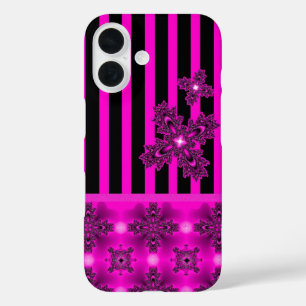 Artdeco Blumen in der Retro Art iPhone 16 Hülle