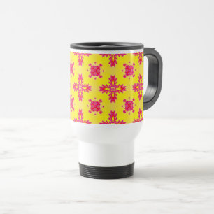 Artdeco Flowers in Retro Style Reisebecher