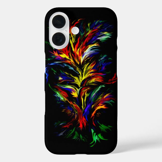 Artdeco im Rainbow-Stil iPhone 16 Hülle (Rückseite)