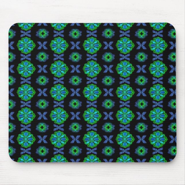 Artdeco Tulips im Retro-Stil Mousepad (Vorne)