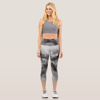 Arte Abstracto Colorido Capri Leggings