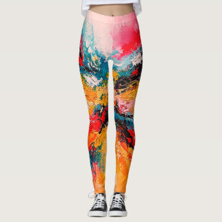 Arte Abstracto Colorido Leggings