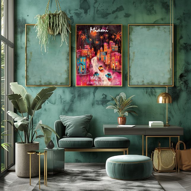 Arte Contemporáneo de Miami – Ciudad Mágica Poster (Von Creator hochgeladen)