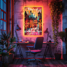 Arte Contemporáneo Madrid en Colores Vibrantes Poster