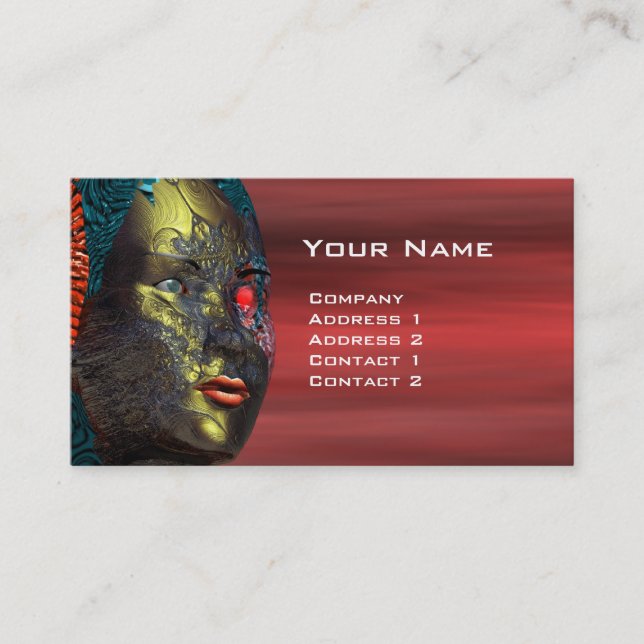 ARTE CYBORG-Science Fiction, rotes Gelb Visitenkarte (Vorderseite)