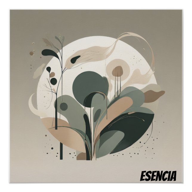 Arte Minimal Abstracto Esencia Natural Poster (Vorderseite)