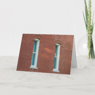 Arted Windows on Red Brick Wall Karte