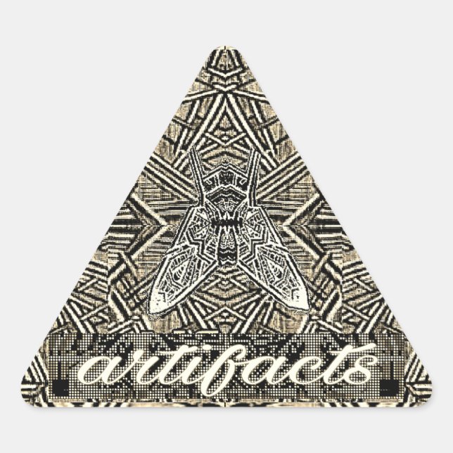Artefakte - dreieckige Fliege Dreieckiger Aufkleber (Vorderseite)