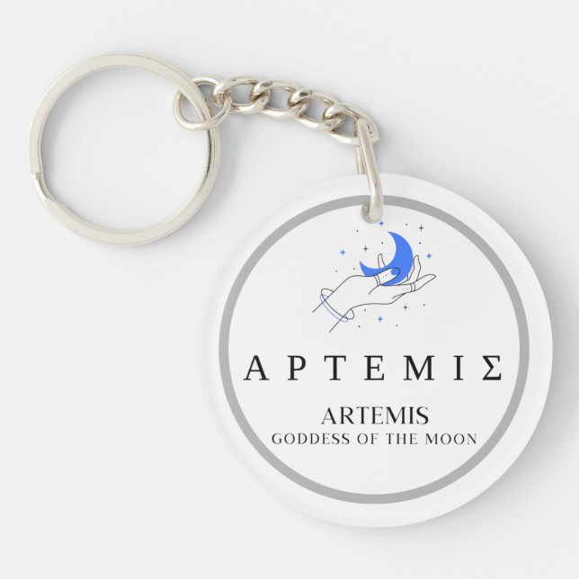 Artémis Déesse grecque de la Lune tenant la Lune (Devant)