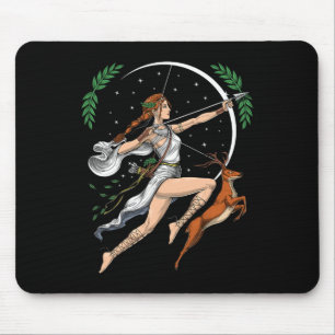 Artemis griechische Göttin der Jagd auf das alte G Mousepad