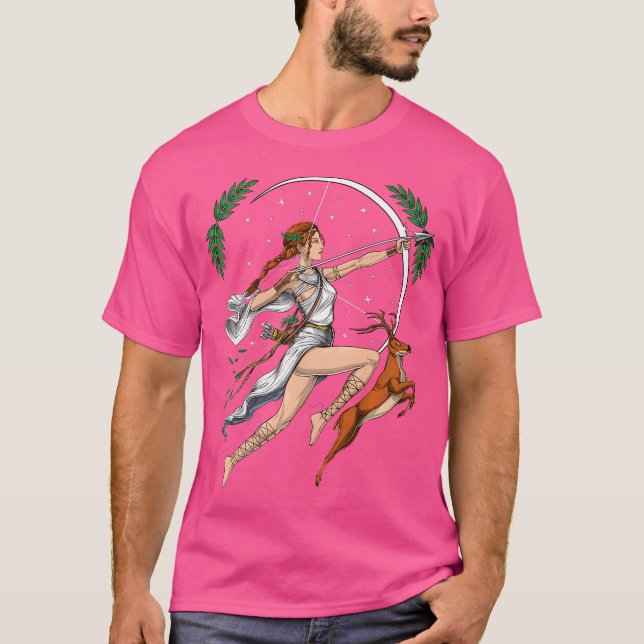 Artemis griechische Göttin der Jagd auf das alte G T-Shirt (Vorderseite)