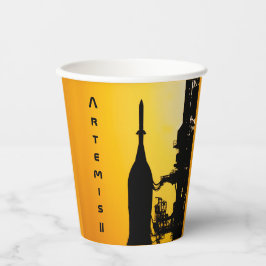 Artemis II auf der Startrampe Pappbecher
