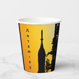 Artemis II auf der Startrampe Pappbecher