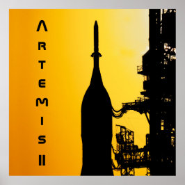 Artemis II auf der Startrampe Poster