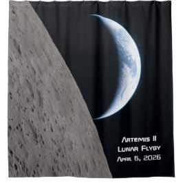 Artemis II Lunar Flyby Duschvorhang
