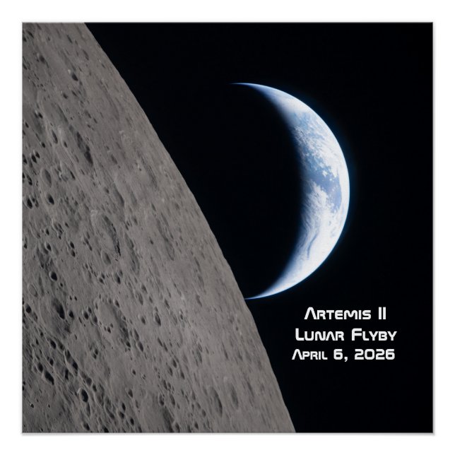 Artemis II Lunar Flyby Poster (Vorderseite)