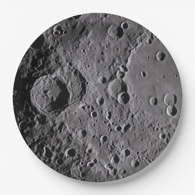 Artemis II Mondkrater Pappteller (Vorderseite)