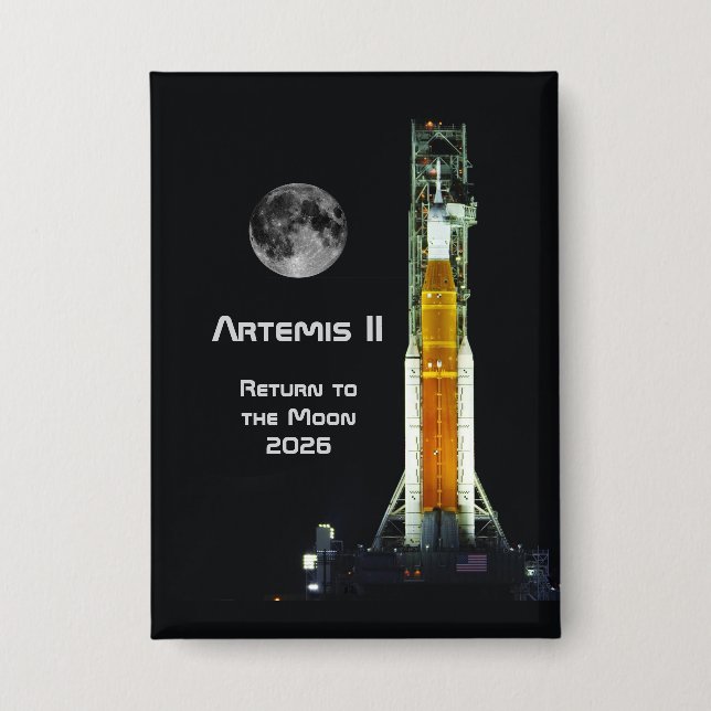 Artemis-II-Mondmission Button (Vorderseite)
