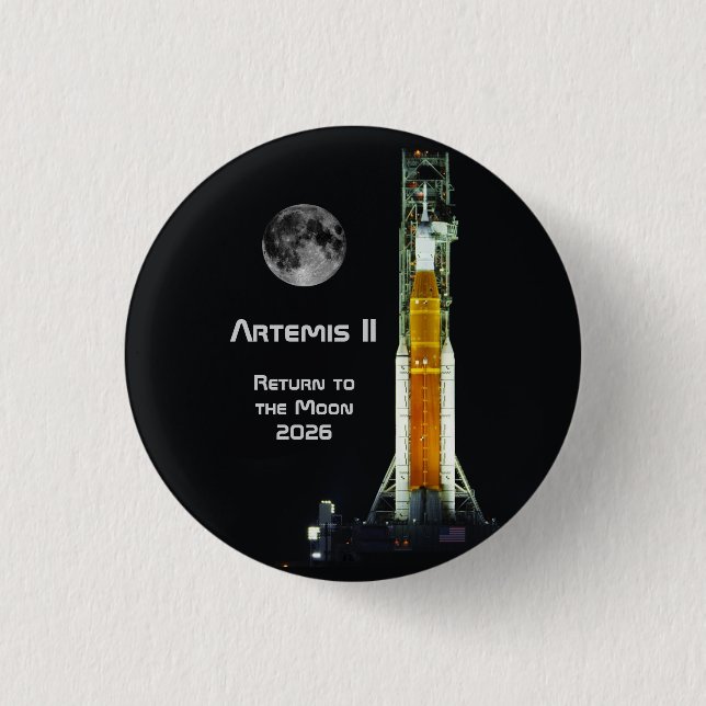 Artemis-II-Mondmission Button (Vorderseite)