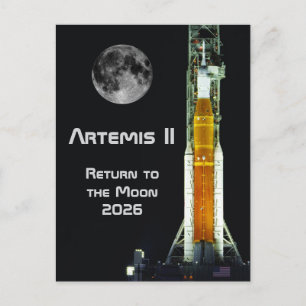 Artemis-II-Mondmission Postkarte