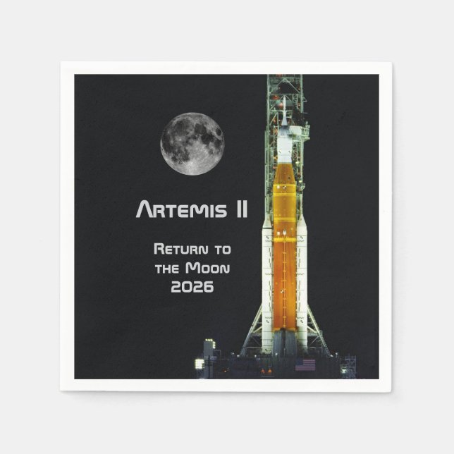 Artemis-II-Mondmission Serviette (Vorderseite)