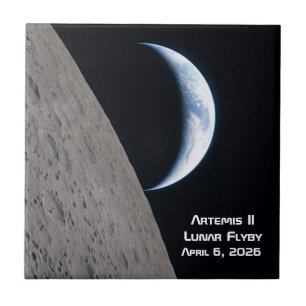 Artemis II Mondvorbeiflug Fliese