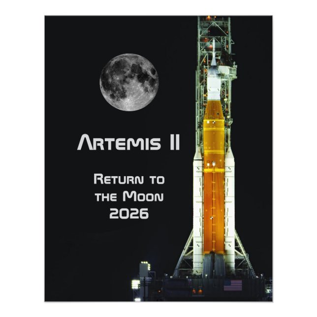 Artemis II Moon Mission Fotodruck (Vorne)