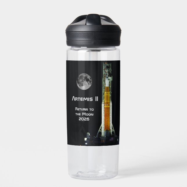 Artemis II Moon Mission Trinkflasche (Vorderseite)
