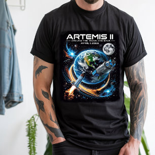 Artemis II NASA Mondmission Cosmic-Raketen-T-Shirt T-Shirt