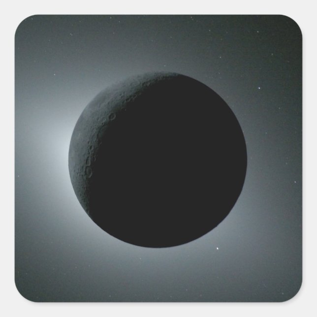 Artemis II Total Solar Eclipse Quadratischer Aufkleber (Vorderseite)