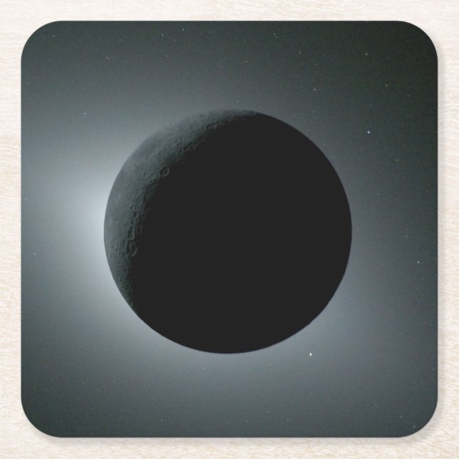 Artemis II Total Solar Eclipse Rechteckiger Pappuntersetzer (Vorderseite)