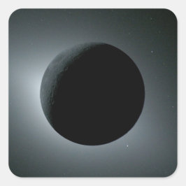 Artemis II Totale Sonnenfinsternis Quadratischer Aufkleber