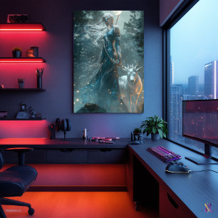Artemis, Jägerin des Mondes - Göttin des Wildes Poster