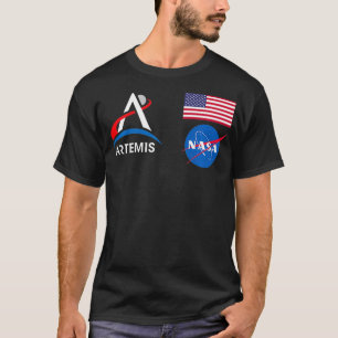 Artemis Mission 1 One Astronaut Patch Front und Ba T-Shirt