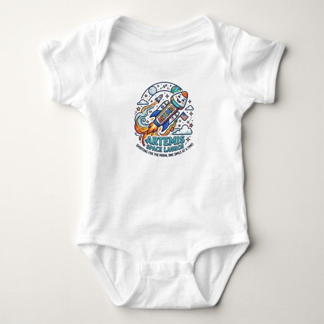 ARTEMIS SPACE LAUNCH BABY STRAMPLER (Vorderseite)