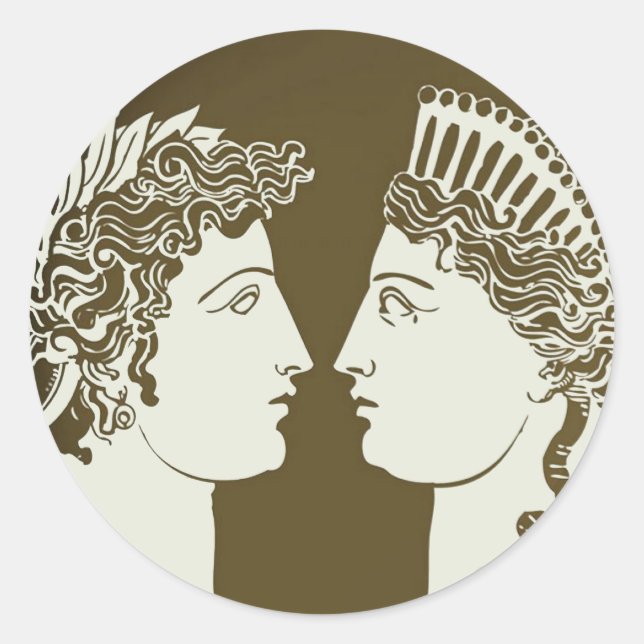 Artemis und Apollo Sticker (Vorderseite)