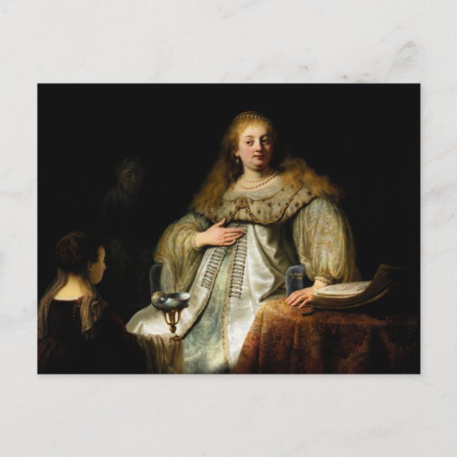 Artemisia von Rembrandt (1634) Postkarte (Vorderseite)