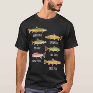 Arten der Forellenfischerei T-Shirt