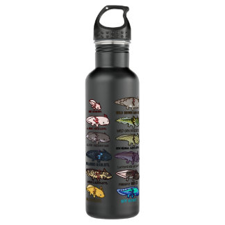 Arten von Axolotls Edelstahlflasche