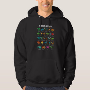 Arten Von Dinosauriern Alphabet A Z ABC Dino Ident Hoodie
