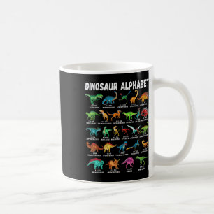 Arten von Dinosauriern Alphabet A-z ABC Dino Ident Kaffeetasse