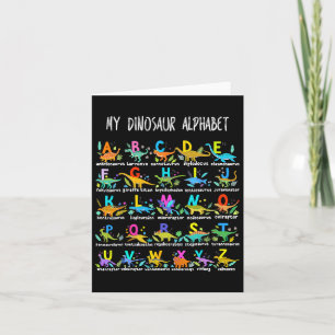 Arten von Dinosauriern Alphabet Abc Byck bis Schul Karte