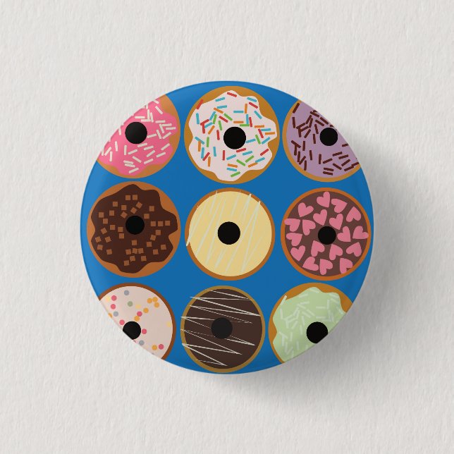 Arten von Donuts Button (Vorderseite)
