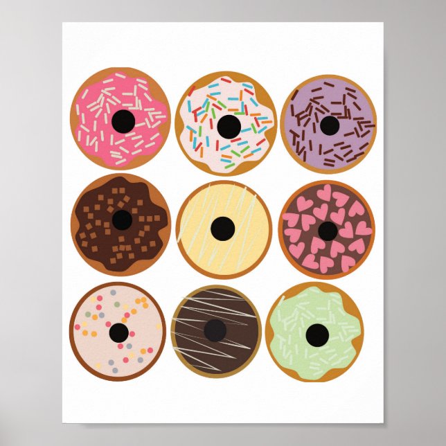 Arten von Donuts Poster (Vorne)