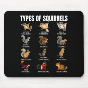 Arten Von Eichhörnchen Identifikationsdiagramm Art Mousepad