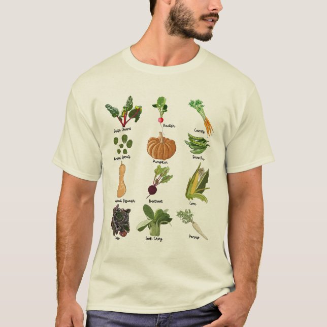 Arten von Herbst Veggies fallen Gemüseernte T-Shirt (Vorderseite)