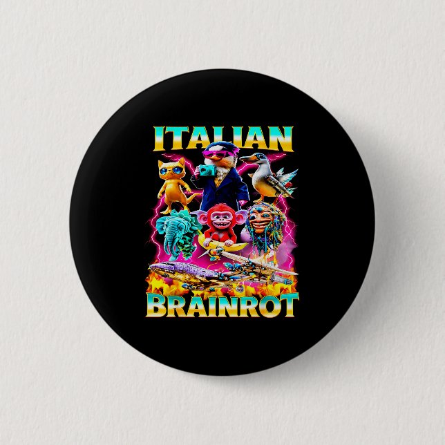 Arten von italienischem Brainrot-Meme-Charakter Ha Button (Vorderseite)